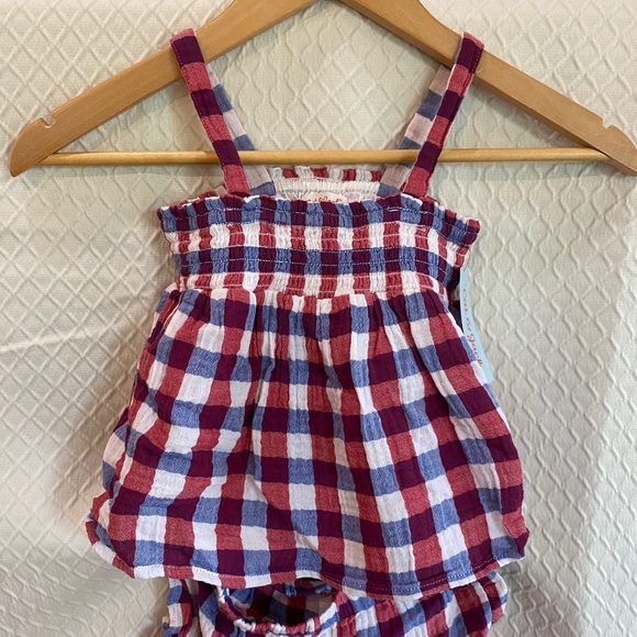 New! Cat & Jack Red/White/Blue Plaid Set. Tank/Shorts. Various sizes Available. - Picture 4 of 7
